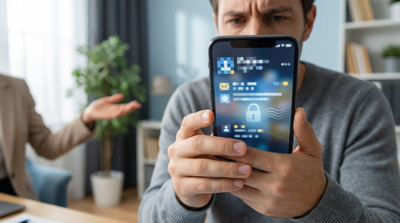 Illustration de cybersecurite avec alerte et soutien pour eviter une arnaque antai mail