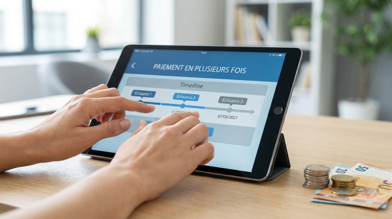 Comment payer une amende en plusieurs fois : interface de l'application amendes.gouv.fr affichée sur une tablette