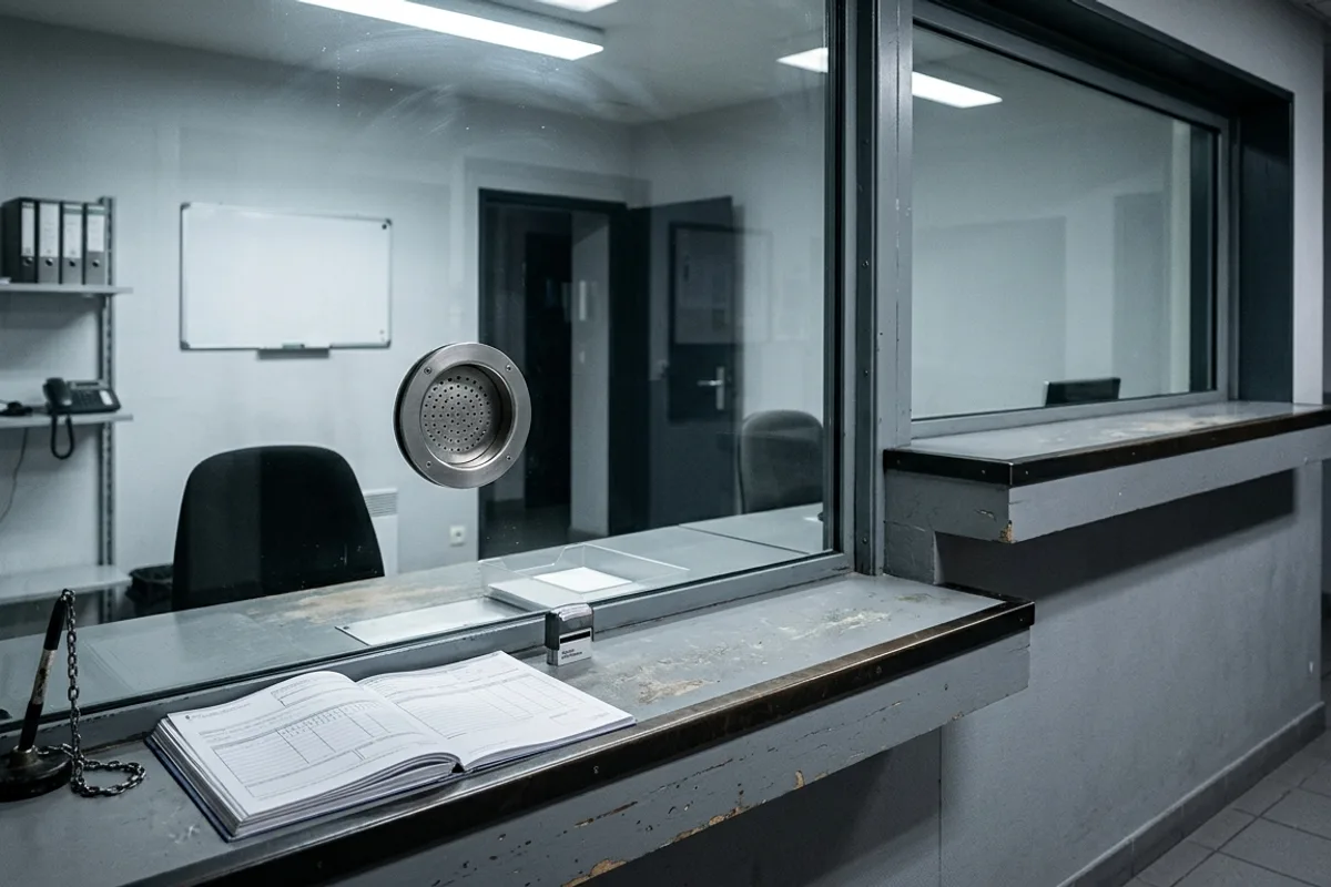 Comptoir d accueil de gendarmerie lors d une procédure de contrôle d alcoolémie