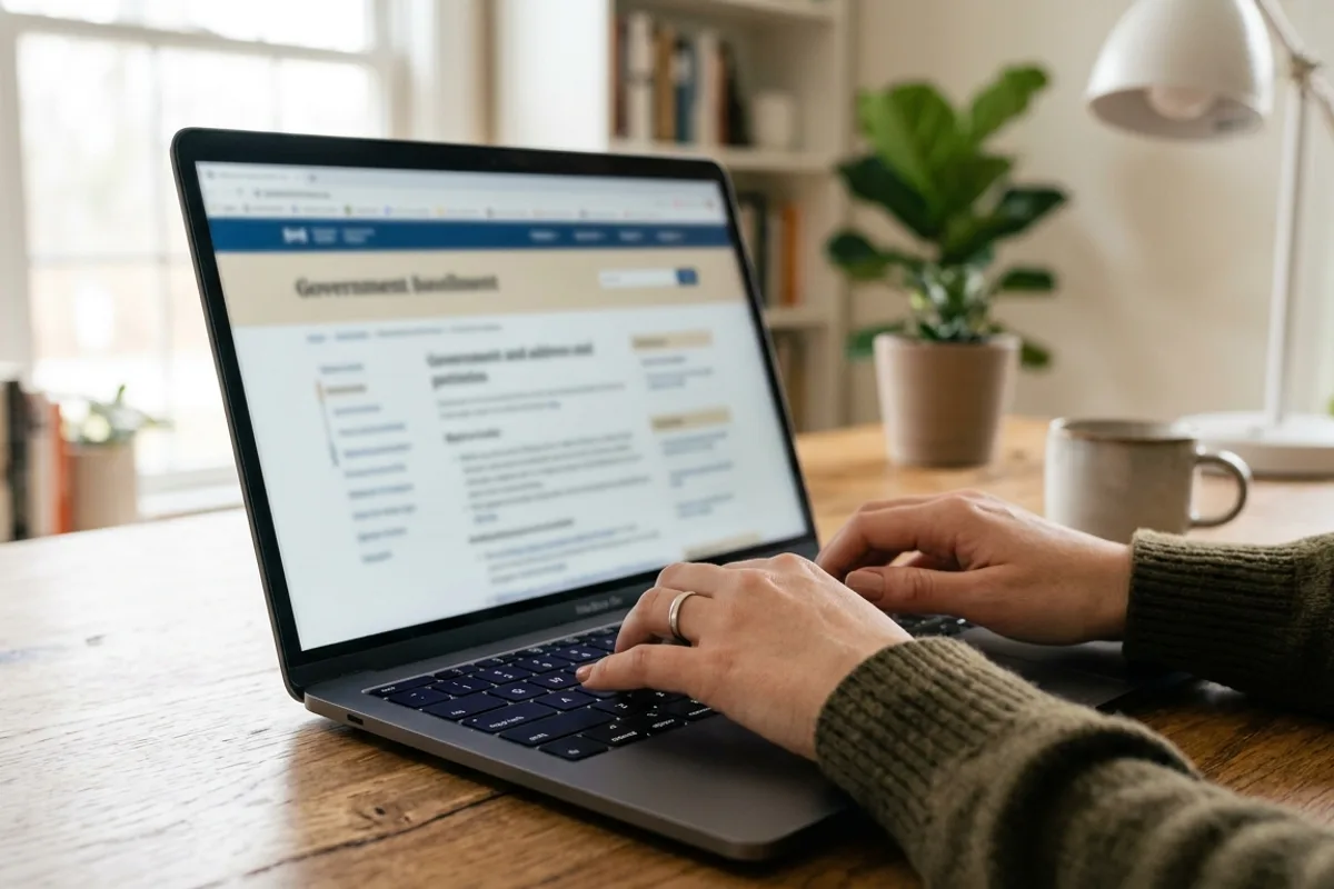 mains sur clavier d'ordinateur pour demande de permis international en ligne