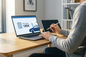 Carte grise 2026, personne réalisant la démarche d'immatriculation en ligne sur le portail ANTS