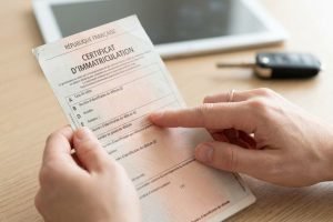 Numéro VIN carte grise en case E du certificat d'immatriculation